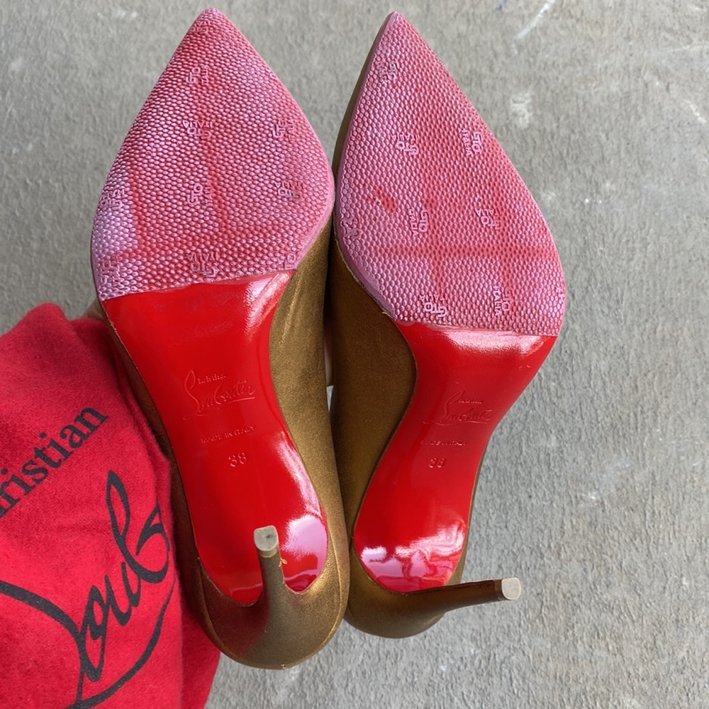 Gold Christian Louboutin High Heels